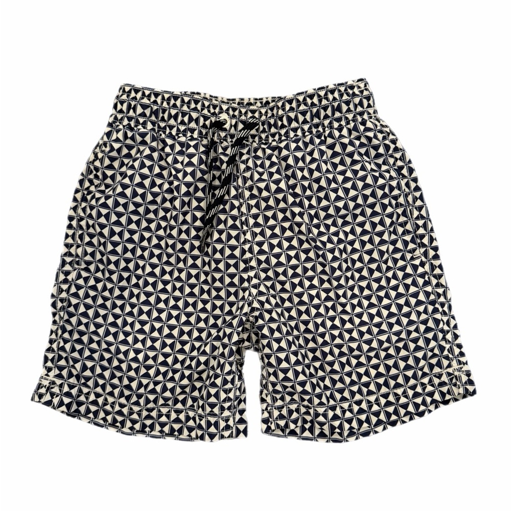 Crewcuts Navy & White Geometric Bathing Suite - Size 5T